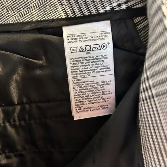Banana Republic Sloan Plaid Pants Womens Size 0 Grey Skinny Work Slacks Pockets - Picture 7 of 9